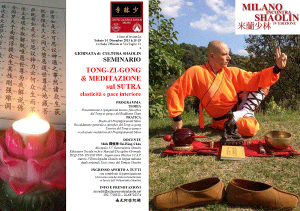 SEMINARIO-SHAOLIN TONG-ZI-GONG & SUTRA