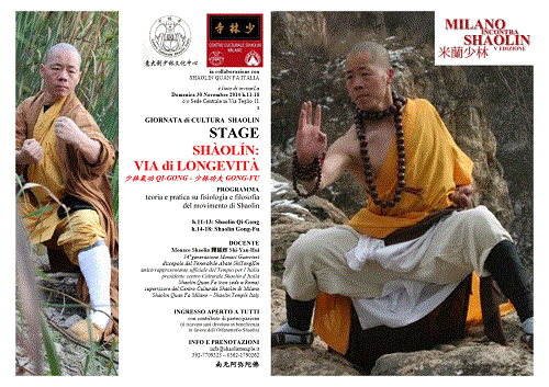 STAGE QI-GONG+GONG-FU - MONACI SHAOLIN - MiS 2014