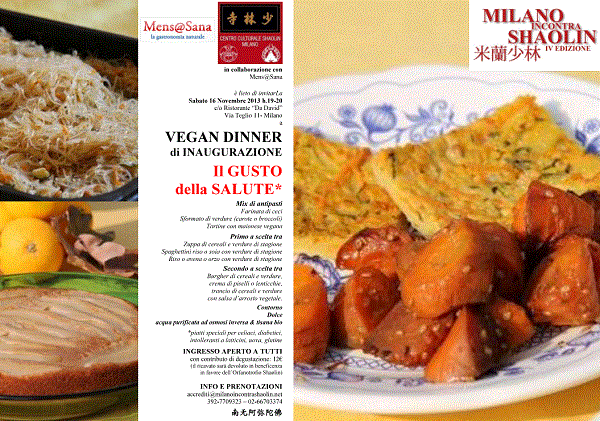 VEGAN DINNER-inaugurazione MIS 2013