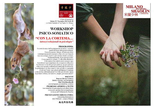 WORKSHOP CON LA CORTESIA - INTRECCI RELAZIONALI IN PSICOLOGIA - MiS 2014