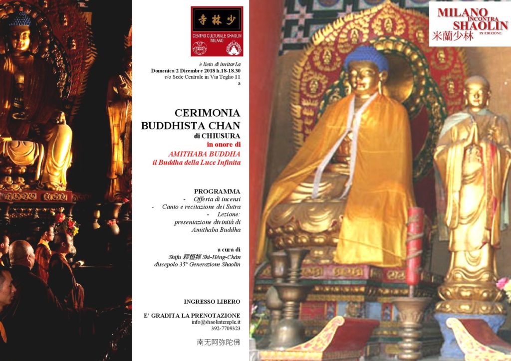 CERIMONIA BUDDHISTA CHAN -CHIUSURA MiS 2018